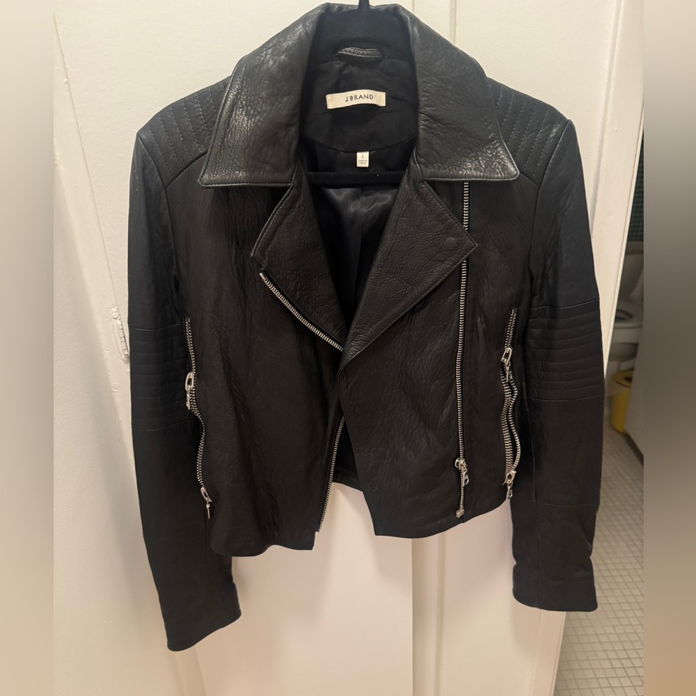 J Brand Aiah Leather Jacket in Black NWOT Sz S - Picture 9 of 9